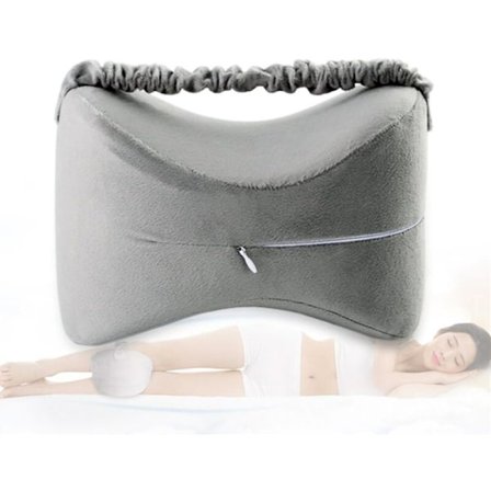 Knæpude til lindring af iskias, rygsmerter, bensmerter, graviditet, hofte- og ledsmerter - Memory Foam Wedge Contour Ortopædisk Knæpude