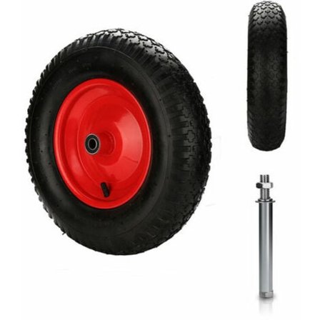 Reservhjul, skottkärra hjul, skottkärra hjul, pneumatisk 4.80 / 4.00-8 390 mm - svart