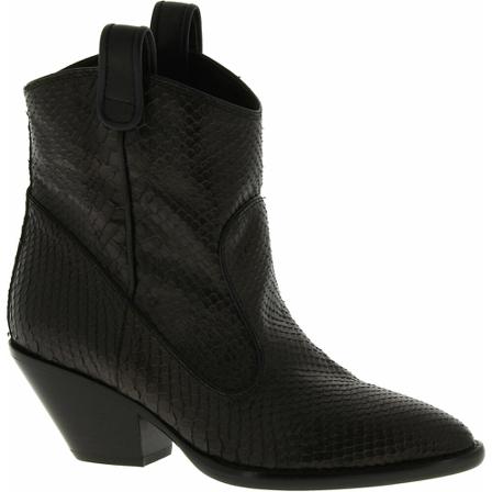 Giuseppe Zanotti, Womens mid calf heeled boots in python leather Brązowy, Kobieta, Rozmiar: 36 EU