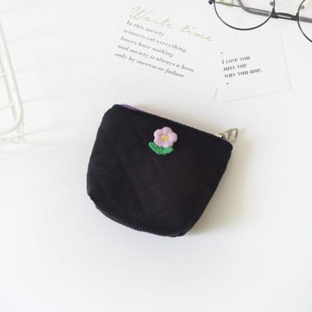 Søt Myntpung Mini Lommebok SVART black