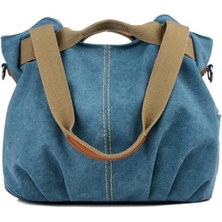 Dam Canvas Handväska Crossbody Väska Axelväskor (Blå)