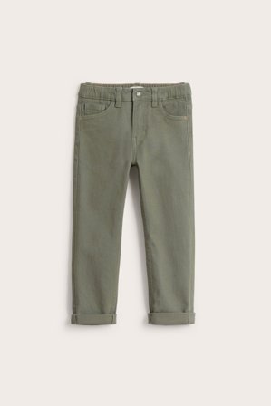 Newbie | Vevd bukse i twill | Grønn
