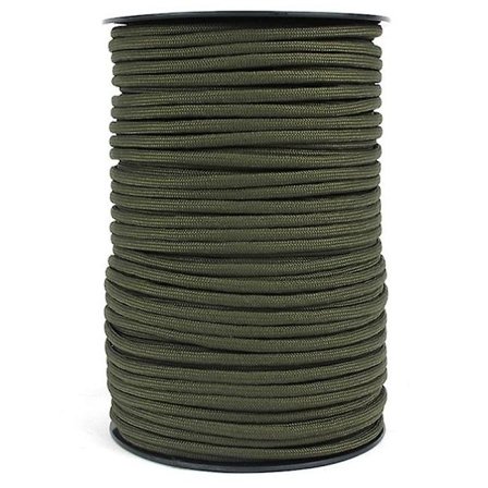 100m 9-strenget Paracord 550 Lb Faldskærms Træk Redningsreb, Hærgrøn Farve