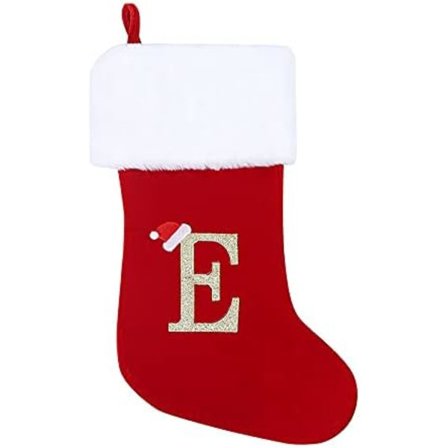 1 stk 20 tommers monogram julekuler med bokstaver