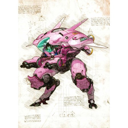 A3 Print - Overwatch artwork - D.Va