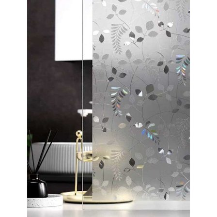##/Mimosa Mønster Vinduefolie 45x200cm Privatlivsvinduefolie 3D Vindueklistermærke Mat Effekt UV Beskyttelsesfolie##/