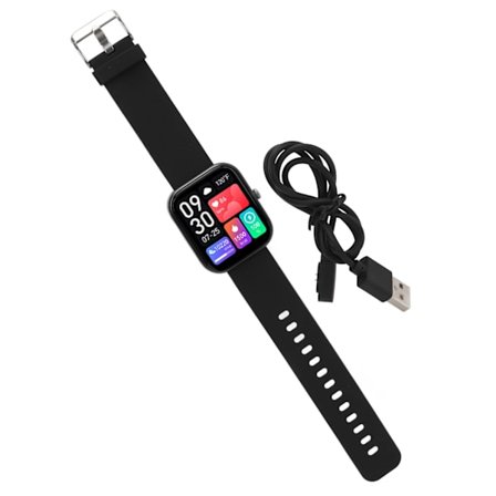 Smart Watch 2in Skärm Telefonsamtal Blodtryck Sömnmonitor IP67 Vattentät Stegräknare Fitnessklocka Android iOS