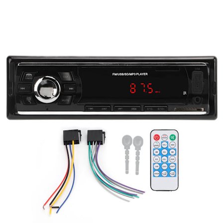 Bil Bluetooth MP3 Stereo Universal USB AUX FM Radio Bilstereomottagare med LED
