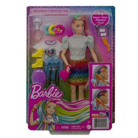 Barbie Leopard Rainbow Hair Docka Grn81 Multifärg