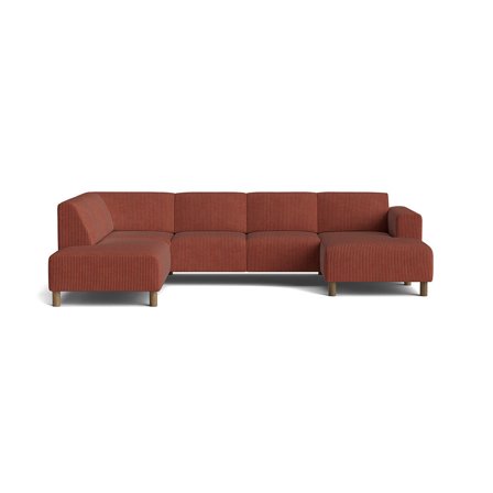 Toledo U-sofa, højrevendt - Lincoln Kobber - 302x205x78 - Sofa, u-sofa