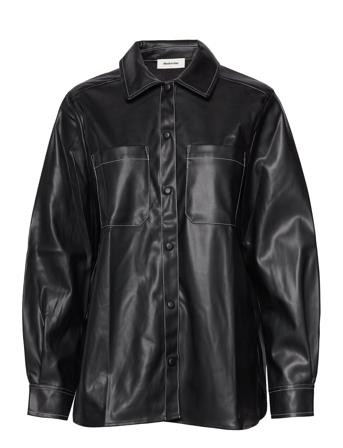 Faminamd Shirt Overshirts Svart Modström*Betinget Tilbud