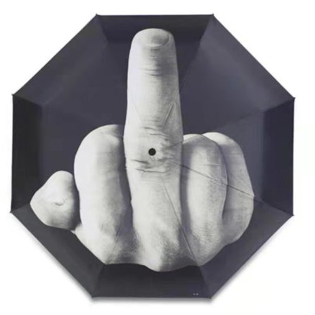 Ainutlaatuinen tyyli keskisormisateenvarjo, söpö ja helppo kuljettaa sateenvarjo, luova keskisormisateenvarjo (FQ)