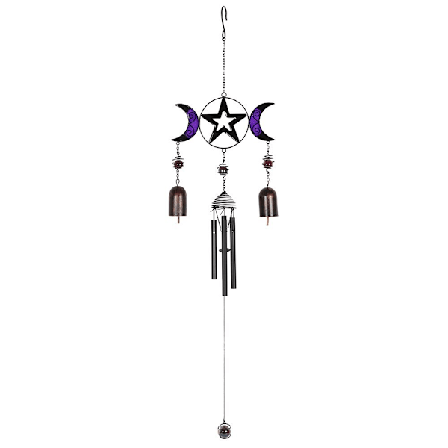 Something Different Triple Moon Vindklocka En Storlek Lila/Svart