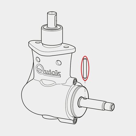 Hnací kolík pro lodní šroub příďového lodního šroubu Quick, vhodný pro D140