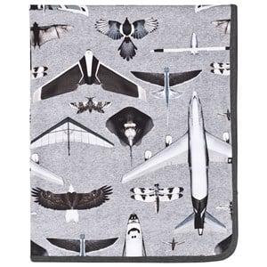 Molo Planes and Birds Niles Blanket One Size - Textile - One size - Grey