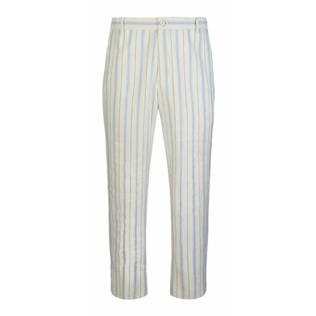 Gucci, Trousers Wit, Heren, Maat:L,linnen,strepen