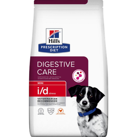 Hill's Prescription Diet Dog - i/d Digestive Care Stress Mini Chicken - Dry Dog Food 3 kg - Hund - Hundefôr & hundemat - Veterinærfôr for hund - 
