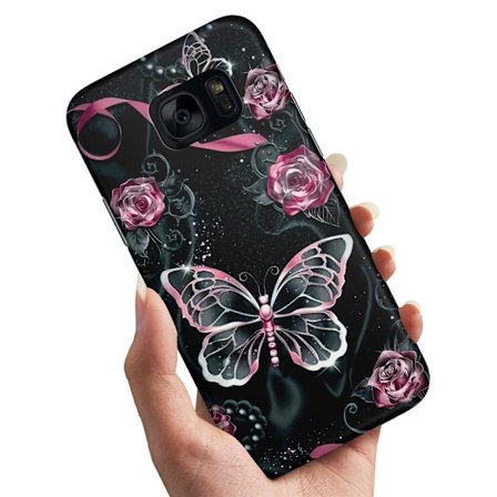 Deksel / Mobildeksel til Samsung Galaxy S7 - Sommerfugler