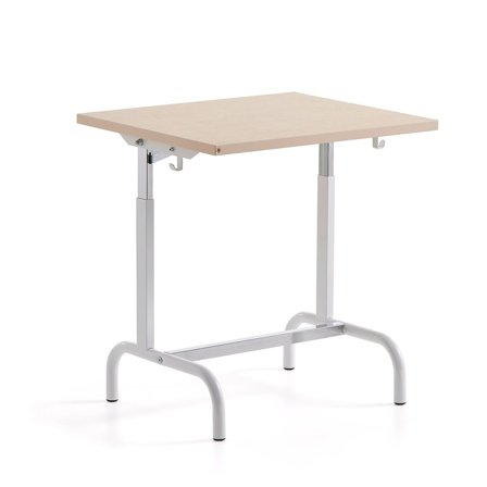 School desk 182, sound-absorbing linoleum, white/beige