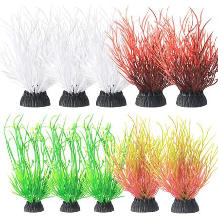 10 kpl Akvaariota Koristeita Kasvien Muovisella, Akvaariotarvikkeet Koristeet, Akvaariokoristeet. mixstyle4