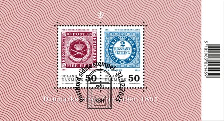 Danmark - Danmarks første frimærker - Sidstedagsstemplet 31/12 miniark