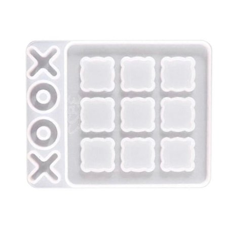 Toe Game Resin Forme Silikone XO Skakbræt Epoxy Resin Form DIY Håndværk til Børn og Voksne