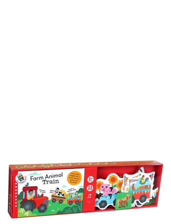 GLOBE Learning Trains - Farm Animals - Red - ENGLISH