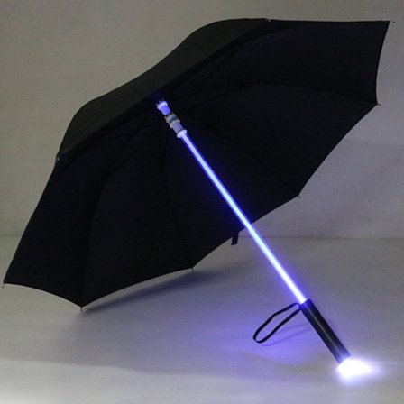 LED Paraply Lightsaber Light Up Paraply 7 färgskiftande golfparaplyer vindtät