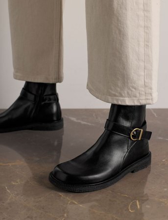 ANGULUS Booties - Flat - Black - 35