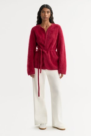Soft Goat - Brushed Cardigan - Women cashmere sweater - M - Dahlia
