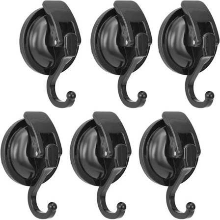 Kraftig vakuumkransholder, enkel å installere og fjerne, svart