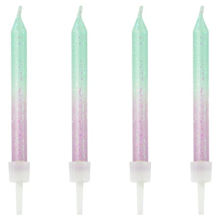 Glitrende Kakelys Mintgrønn og Lilla