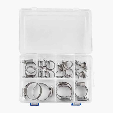 Biltema - Slangeklemme rustfritt A4 Ø8–45 mm 20 stk.