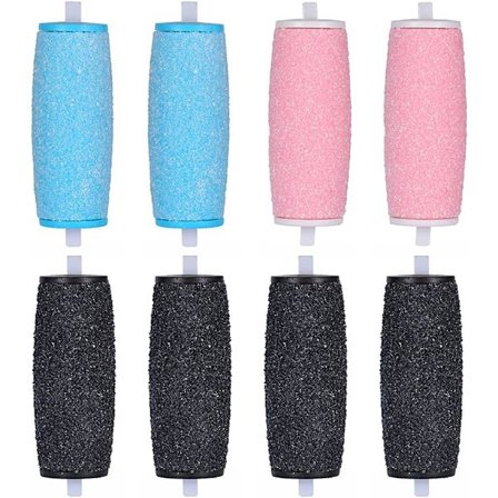 8-pack extra grova ersättningsrullar för Scholl Velvet Smooth Roller Heads elektriska rivjärn