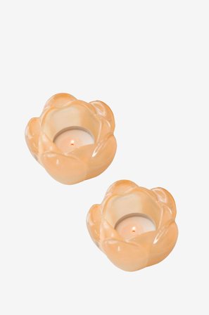 Zelected by Houze - Ljusstake Holly taupe 2-p - Grå - Ljusstakar & lyktor - Från Homeroom