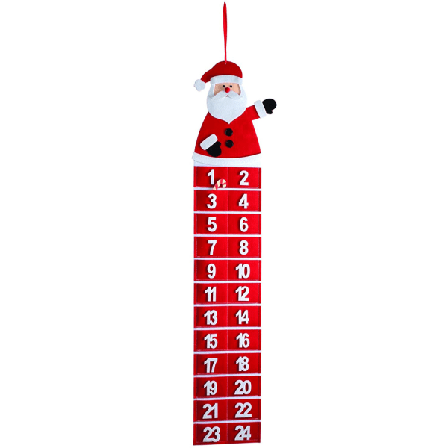 Icke-vävd tyg julkalender DIY dekorativ jul nedräkningskalender hem dörr vägg hängande prydnader