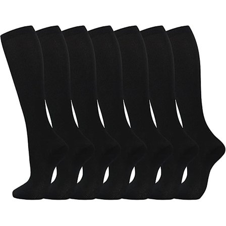 Kompressionsstrumpor, (7 par) För Acsergery Män & Kvinnor 15-20 Mmhg Är Bäst För Acsergery Atletisk Gåva