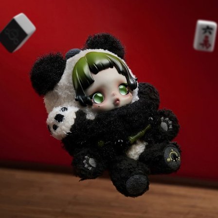 Pop Mart SKULLPANDA Lazy Panda Plush Doll Pendant