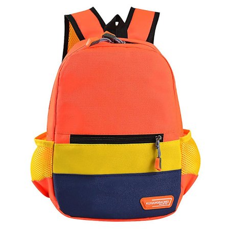 Skolesekk, studentsekk, sekk med skulderstropper (oransje) - STØRRELSE, FARGE: stor, oransje