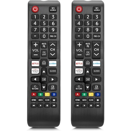 2025 Senaste Modell (2-pack) för Samsung Smart TV Fjärrkontroll Universell Ersättningsfjärrkontroll Kompatibel med Samsung Smart LCD LED H