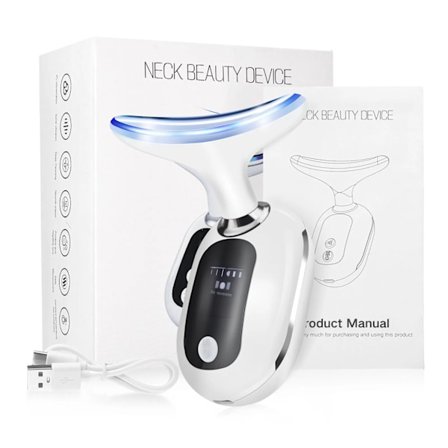 EMS Ansikt Nakke løft Skjønnhet Enhet Ansiktsmassasje Rødt Lysterapi Dobbel Hakke Fjerner Hud Foryngelse Oppstramming Anti rynke