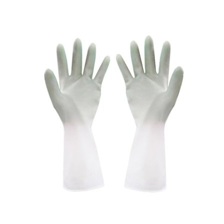 Opvask Rengøring Handsker, Hudvenlige, Genanvendelige Køkkenhandsker Med Bomuldsflokket For, Skridsikre