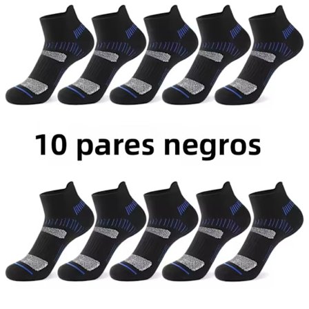 10 par svarte - 30 par ankelstrømper for menn, pustende bomulls sportsstrømper for løping og fitness, avslappet stripete stil