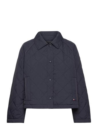 Quilted Lw Padded Short Jacket Tommy Hilfiger Navy