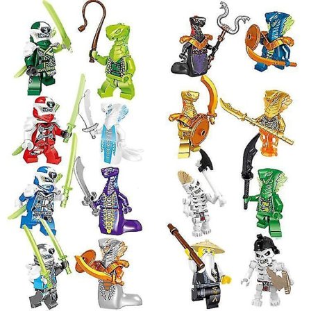 16 Phantom Ninja Building Blocks Dolls Assembled Minifigure Toys