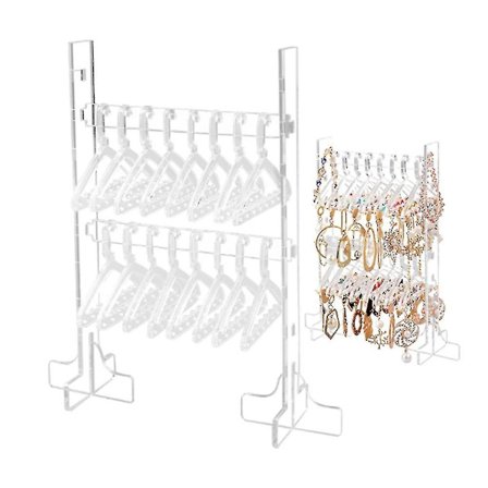 Akryl kleshengeroppheng for ørepynt, utstillingsstativ for smykker, disk, anheng, utstillingsstativ