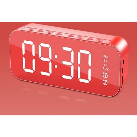 Multifunktionell LED digital väckarklocka, Bluetooth-högtalare, sängbord lysande elektronisk musikbox