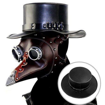 Black Friday Steampunk Halloween Pestedoktor Fuglenæb Maske Hovedbeklædning | Udklædning til feriefest**H65015 hat