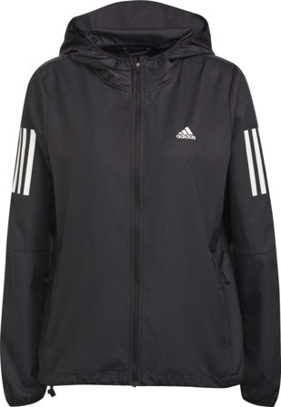 Adidas Women's Own the Run Hooded Running Windbreaker Women unlined workout jackets Black XS