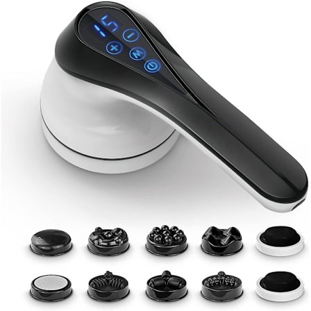 Kroppsskulpteringsmaskin, Cellulitmassager med trådlös handenhet, Massageapparater Handhållen djupvävnad med pekskärm, Lymfdränagemaskin med 9